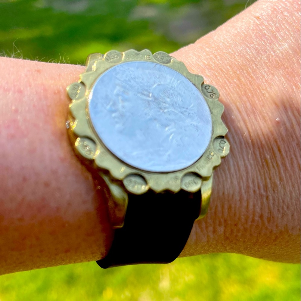 FRENCH KANDE Black Sport Kande Bracelet with Dupuis Medallion